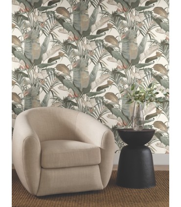 NT6131 - Tropical White Cabana Wallpaper-Candice Olson