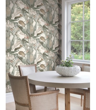 NT6131 - Tropical White Cabana Wallpaper-Candice Olson
