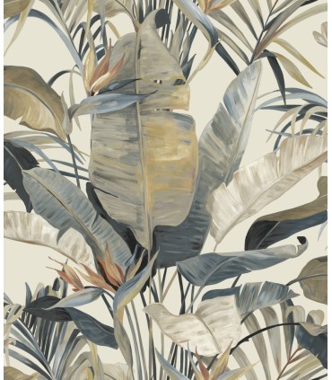NT6133 - Tropical Plush Neutral Cabana Wallpaper-Candice Olson