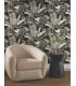 NT6135 - Tropical Black Cabana Wallpaper-Candice Olson
