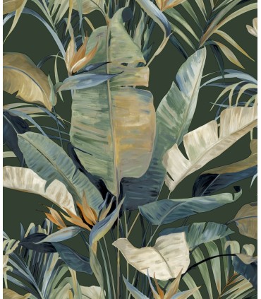 NT6136 - Tropical Green Cabana Wallpaper-Candice Olson