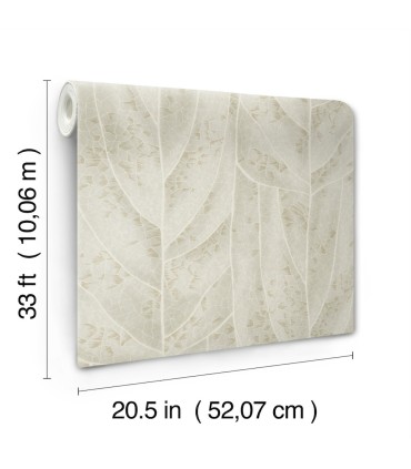 NT6144 - Dicot Beige Wallpaper-Candice Olson