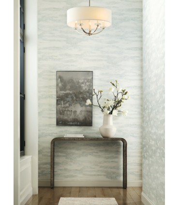 NT6177 - Artistic Blue Tides with Glass Beads Wallpaper