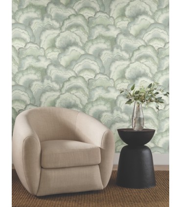 NT6181 - Abalone Seaglass Fans Wallpaper-Candice Olson
