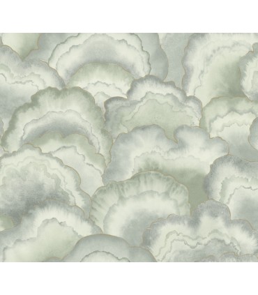 NT6181 - Abalone Seaglass Fans Wallpaper-Candice Olson