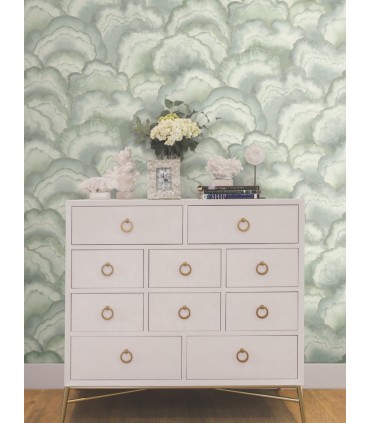 NT6181 - Abalone Seaglass Fans Wallpaper-Candice Olson