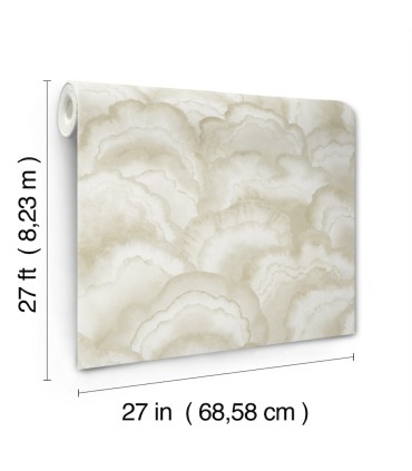 NT6182 - Abalone Sand Fans Wallpaper-Candice Olson