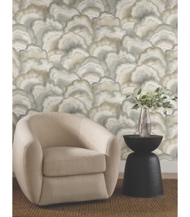 NT6183 - Abalone Smokey Fans Wallpaper-Candice Olson