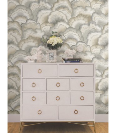 NT6183 - Abalone Smokey Fans Wallpaper-Candice Olson