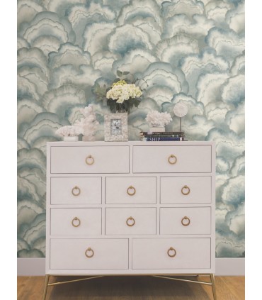 NT6184 - Abalone Mist Fans Wallpaper-Candice Olson