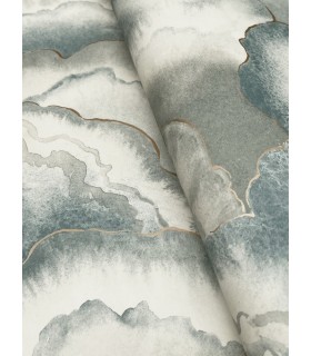 NT6184 - Abalone Mist Fans Wallpaper-Candice Olson