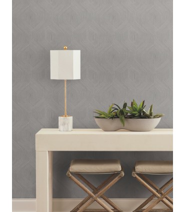 NT6191 - Fine Line Grey Geometric Wallpaper-Candice Olson