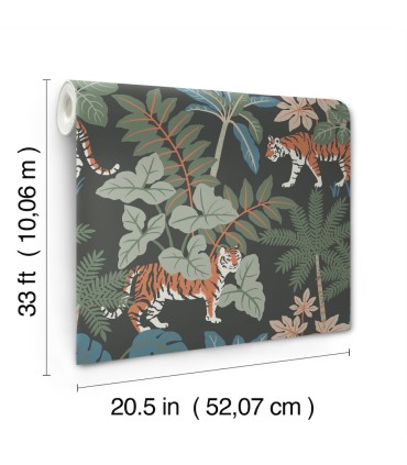 4146-27250 - Caspian Grey Jungle Prowl Wallpaper-Harmony