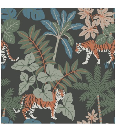4146-27250 - Caspian Grey Jungle Prowl Wallpaper-Harmony