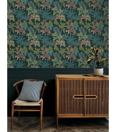 4146-27251 - Caspian Evergreen Jungle Prowl Wallpaper-Harmony
