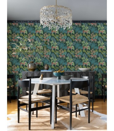 4146-27251 - Caspian Evergreen Jungle Prowl Wallpaper-Harmony