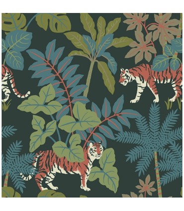 4146-27251 - Caspian Evergreen Jungle Prowl Wallpaper-Harmony
