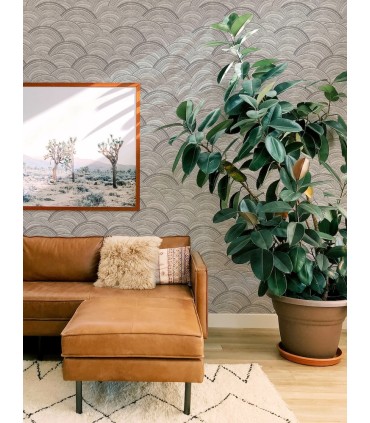 4146-27203 - Encircle Black Geometric Wallpaper-Harmony