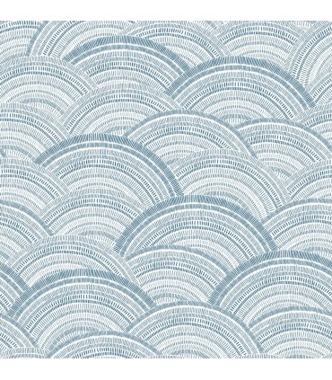 4146-27200 - Encircle Indigo Geometric Wallpaper-Harmony