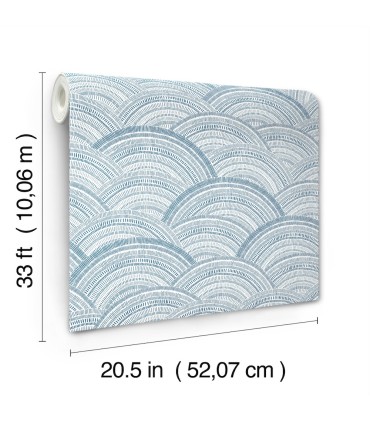 4146-27200 - Encircle Indigo Geometric Wallpaper-Harmony