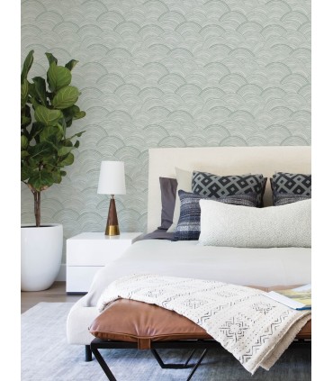 4146-27202 - Encircle Green Geometric Wallpaper-Harmony