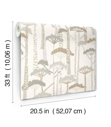 4146-27207 - Unify Metallic Forest Wallpaper-Harmony