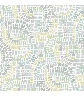 4146-27214 - Wanderer Aquamarine Mosiac Wallpaper-Harmony