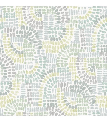 4146-27214 - Wanderer Aquamarine Mosiac Wallpaper-Harmony