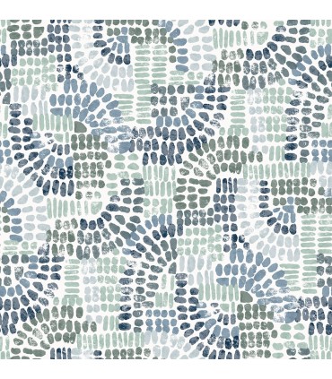 4146-27215 - Wanderer Blueberry Mosiac Wallpaper-Harmony