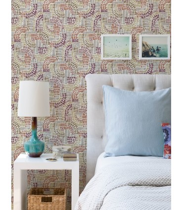 4146-27216 - Wanderer Multicolor Mosiac Wallpaper-Harmony