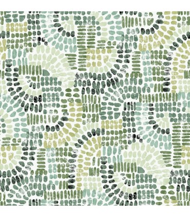 4146-27217 - Wanderer Evergreen Mosiac Wallpaper-Harmony