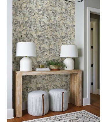 4146-27217 - Wanderer Evergreen Mosiac Wallpaper-Harmony