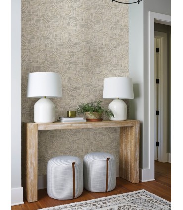 4146-27218 - Wanderer Dove Mosiac Wallpaper-Harmony