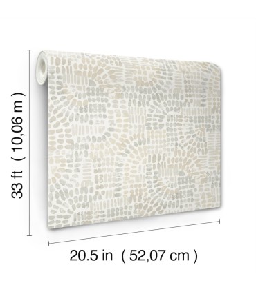 4146-27218 - Wanderer Dove Mosiac Wallpaper-Harmony