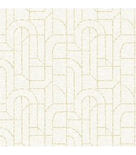 4146-27219 - Integrity Yellow Arched Outlines Wallpaper-Harmony