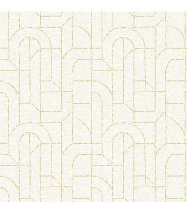 4146-27219 - Integrity Yellow Arched Outlines Wallpaper-Harmony