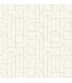 4146-27219 - Integrity Yellow Arched Outlines Wallpaper-Harmony
