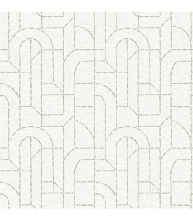 4146-27220 - Integrity Light Green Arched Outlines Wallpaper-Harmony