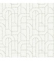 4146-27220 - Integrity Light Green Arched Outlines Wallpaper-Harmony
