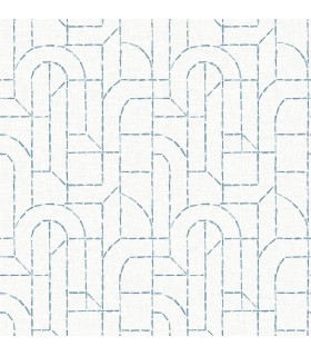 4146-27222 - Integrity Blue Arched Outlines Wallpaper-Harmony