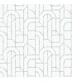 4146-27222 - Integrity Blue Arched Outlines Wallpaper-Harmony