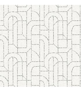 4146-27223 - Integrity Grey Arched Outlines Wallpaper-Harmony