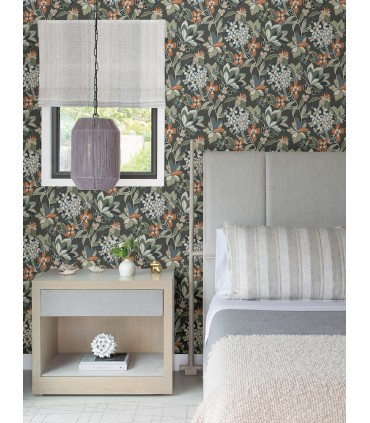 4146-27226 - Valdivian Moss Floral Wallpaper-Harmony
