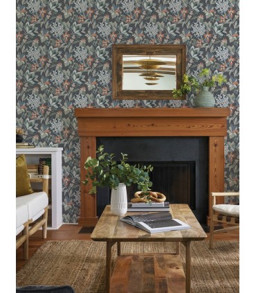 4146-27226 - Valdivian Moss Floral Wallpaper-Harmony