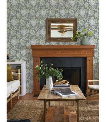 4146-27227 - Valdivian Aqua Floral Wallpaper-Harmony