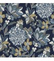 4146-27228 - Valdivian Indigo Floral Wallpaper-Harmony