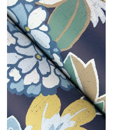 4146-27228 - Valdivian Indigo Floral Wallpaper-Harmony