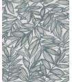 4146-27230 - Rhythmic Denim Leaf Wallpaper-Harmony