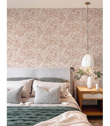 4146-27232 - Rhythmic Coral Leaf Wallpaper-Harmony