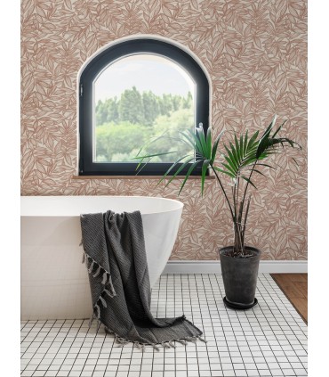 4146-27232 - Rhythmic Coral Leaf Wallpaper-Harmony